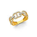 14K Yellow Gold Fancy CZ & Mother's Ring - RG2994
