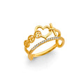 14K Yellow Gold Fancy CZ & Mother's Ring - RG2997