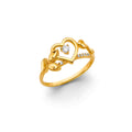 14K Yellow Gold Fancy CZ & Mother's Ring - RG3000