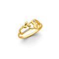 14K Yellow Gold Fancy CZ & Mother's Ring - RG3001
