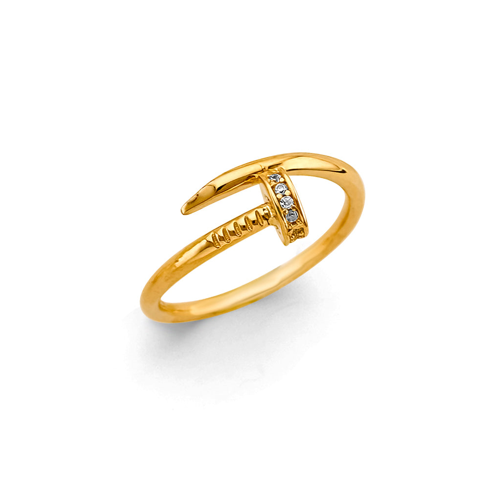 14K Yellow Gold Fancy CZ & Mother's Ring - RG3003