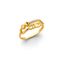 14K Yellow Gold Fancy CZ & Mother's Ring - RG3006