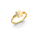 14K Yellow Gold Fancy CZ & Mother's Ring - RG3007