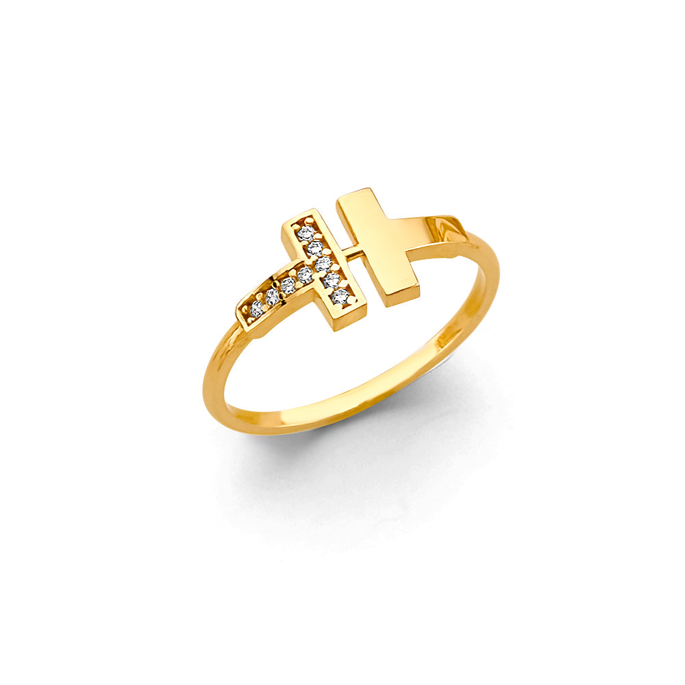 14K Yellow Gold Fancy CZ & Mother's Ring - RG3007