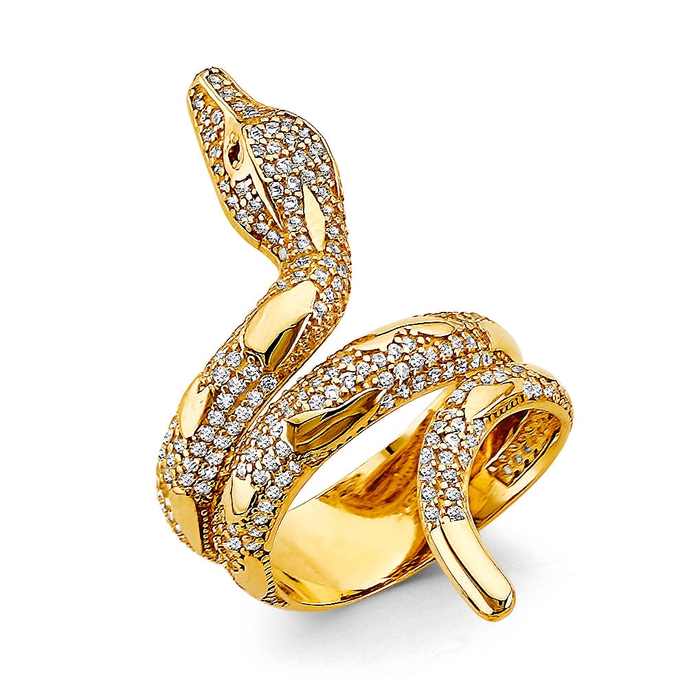 14K Yellow Gold Butterfly, Animal & Lucky Ring - RG3017