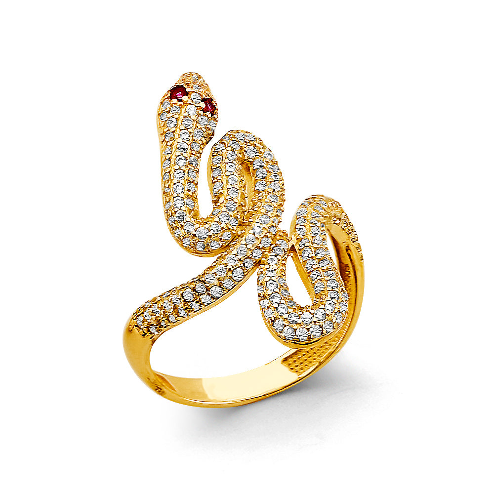 14K Yellow Gold Butterfly, Animal & Lucky Ring - RG3019