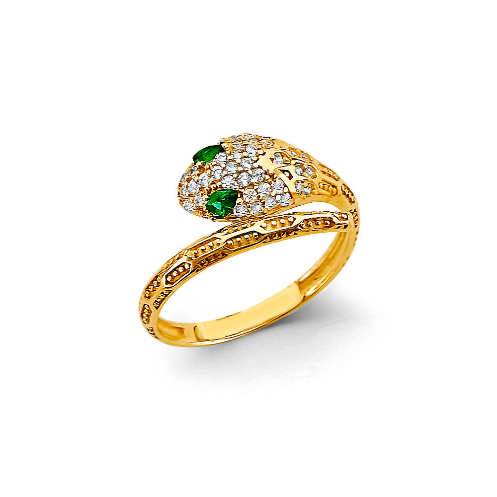 14K Yellow Gold Butterfly, Animal & Lucky Ring - RG3023