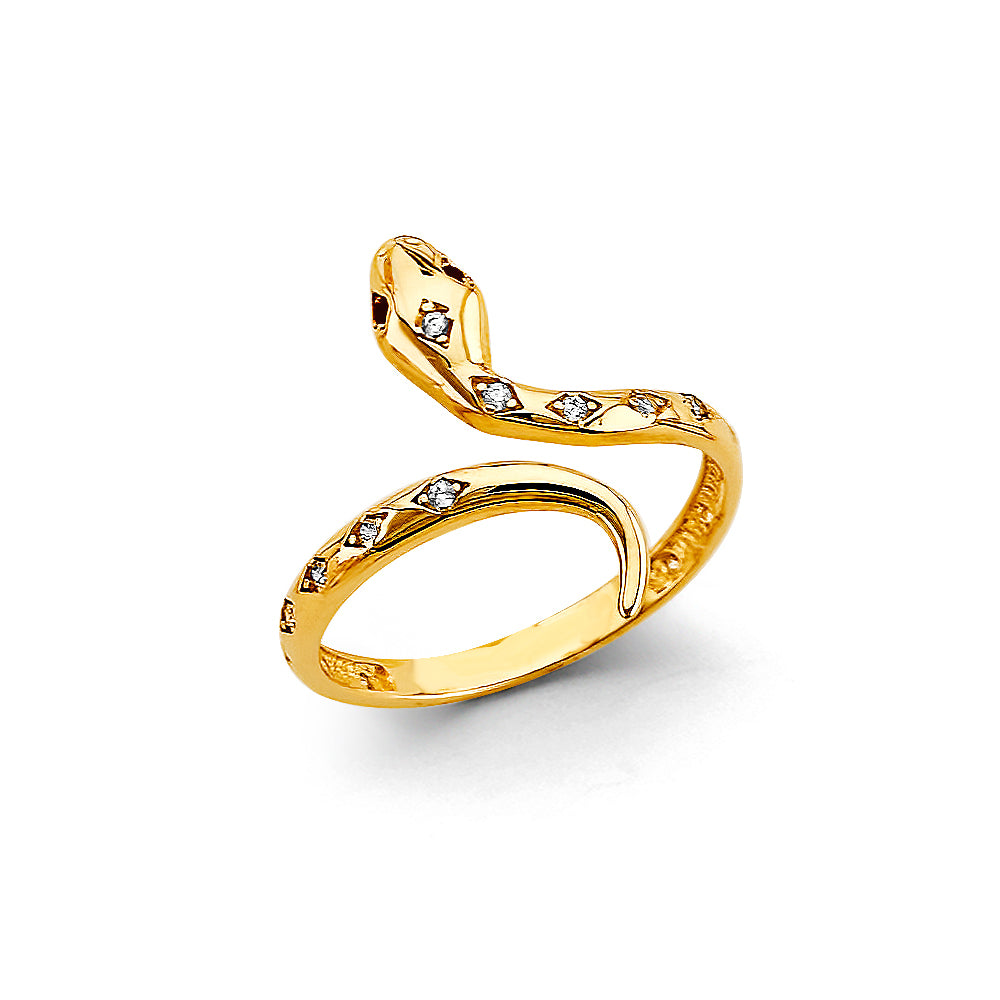 14K Yellow Gold Butterfly, Animal & Lucky Ring - RG3024