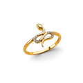 14K Yellow Gold Butterfly, Animal & Lucky Ring - RG3025