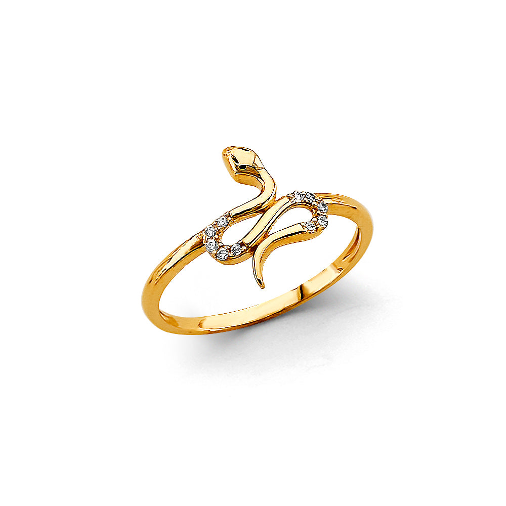 14K Yellow Gold Butterfly, Animal & Lucky Ring - RG3025