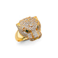 14K Yellow Gold Butterfly, Animal & Lucky Ring - RG3027