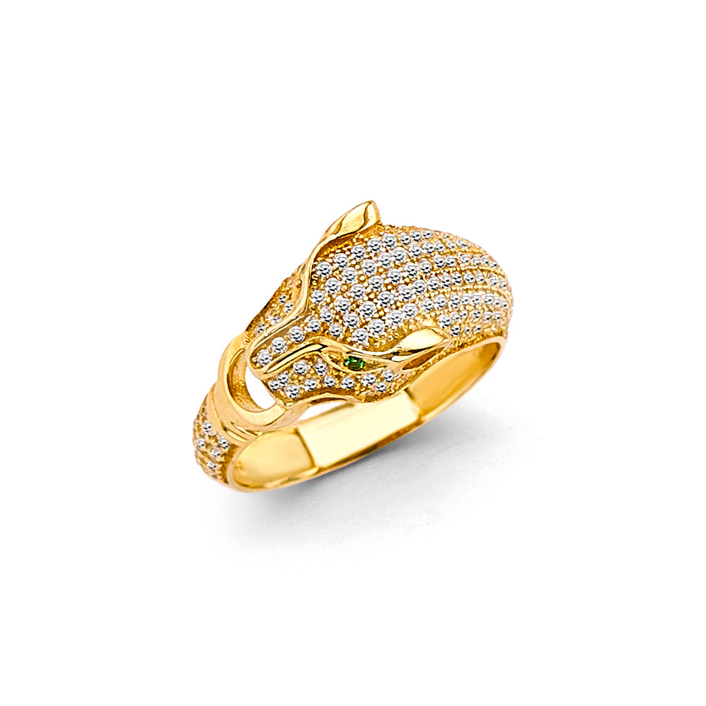 14K Yellow Gold Butterfly, Animal & Lucky Ring - RG3028
