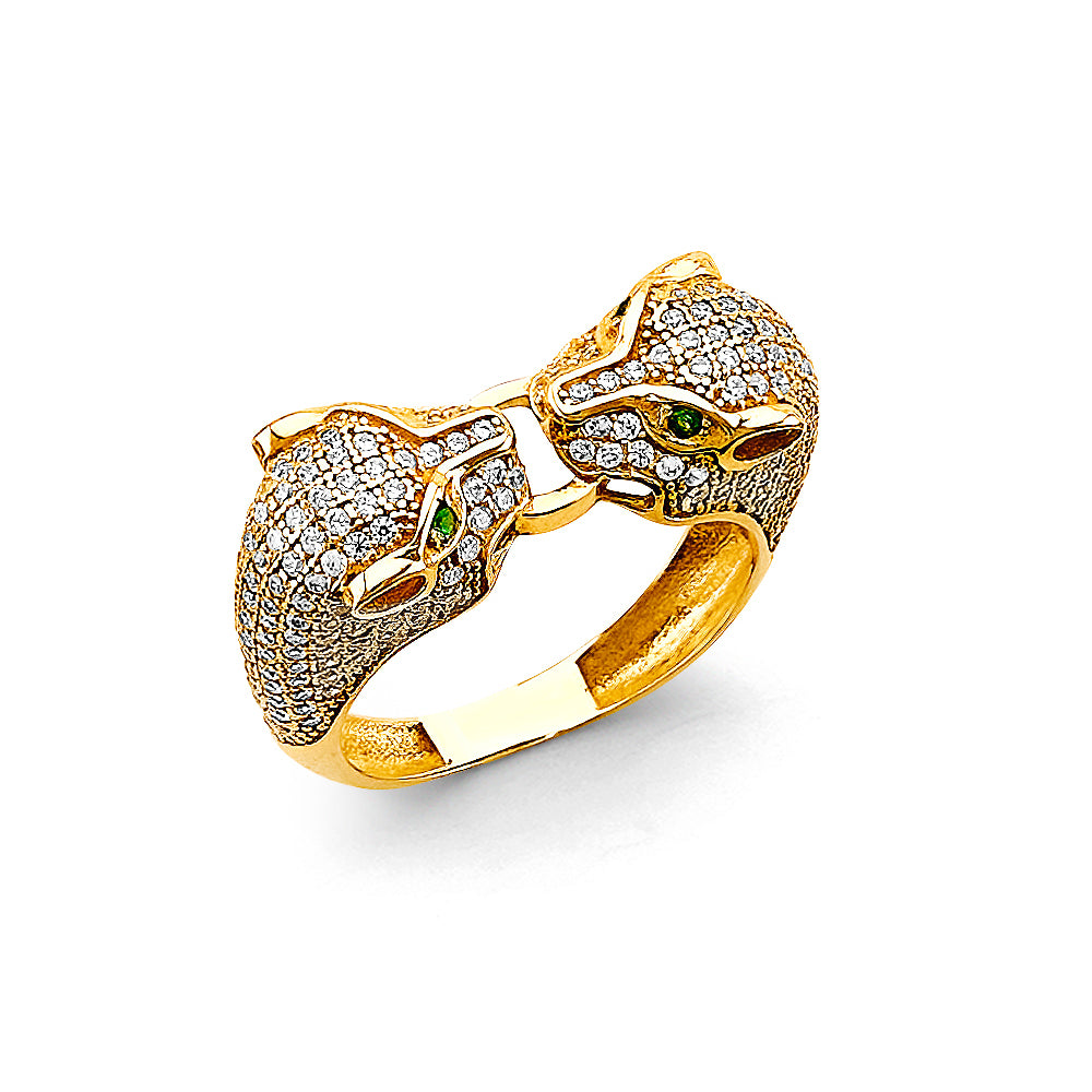 14K Yellow Gold Butterfly, Animal & Lucky Ring - RG3029