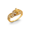 14K Yellow Gold Butterfly, Animal & Lucky Ring - RG3032