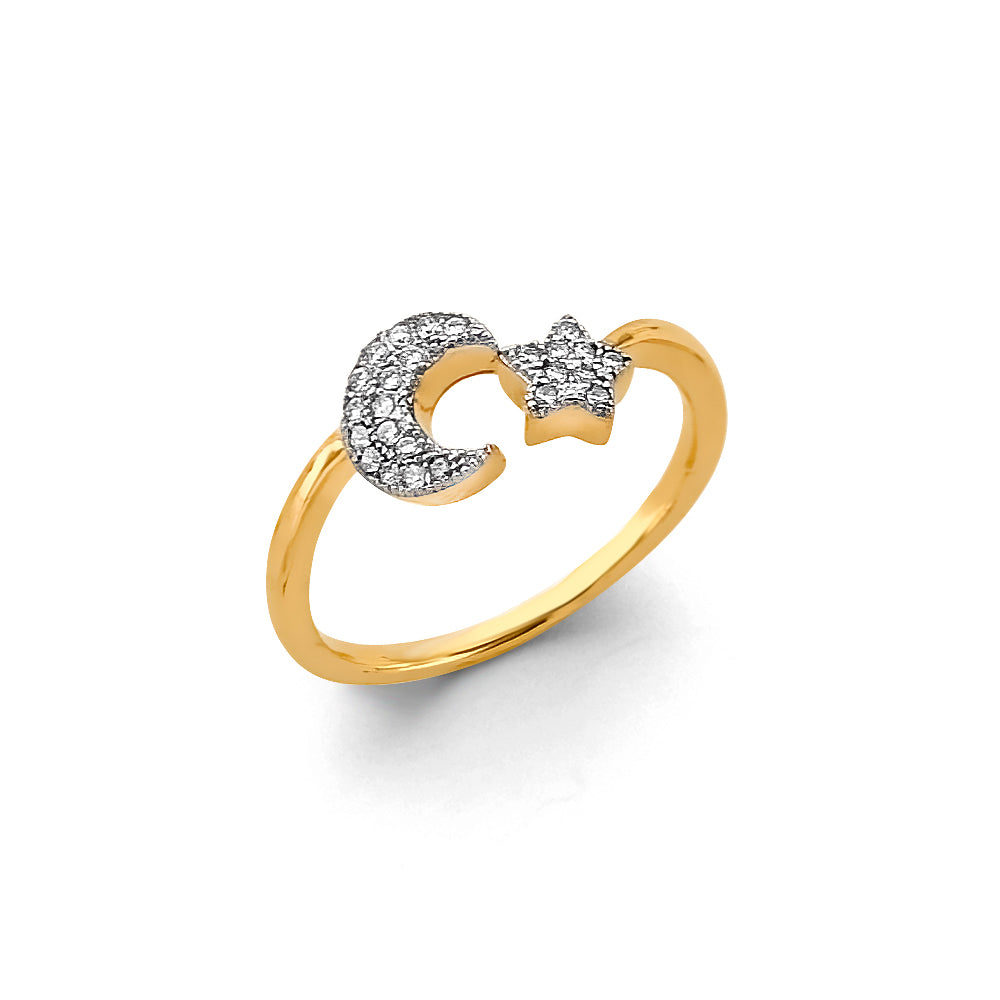 14K Yellow Gold Religious, 15 Años & Crown Ring - RG3039