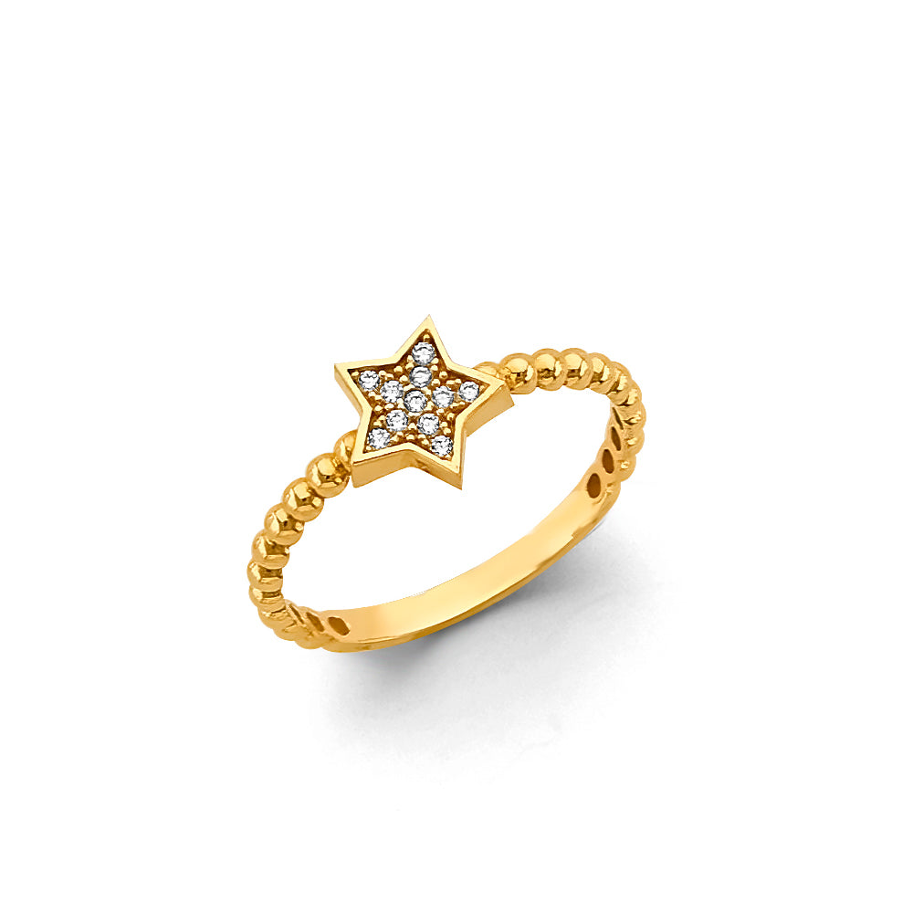 14K Yellow Gold Religious, 15 Años & Crown Ring - RG3044