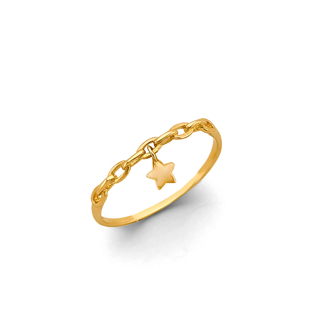 14K Yellow Gold Religious, 15 Años & Crown Ring - RG3046