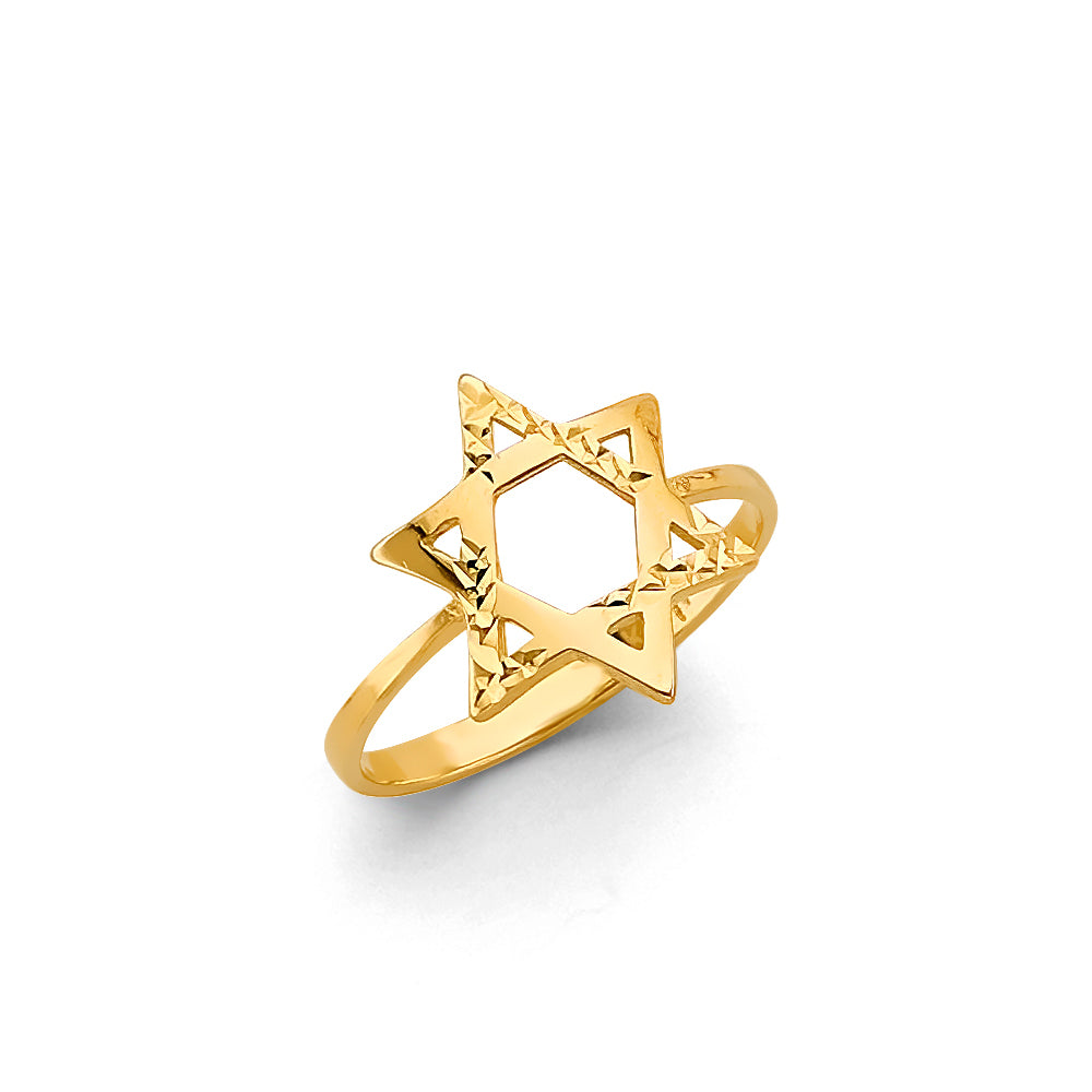 14K Yellow Gold Religious, 15 Años & Crown Ring - RG3049