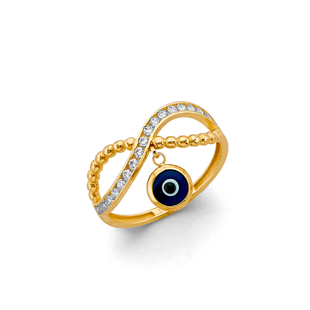 14K Yellow Gold Religious, 15 Años & Crown Ring - RG3050
