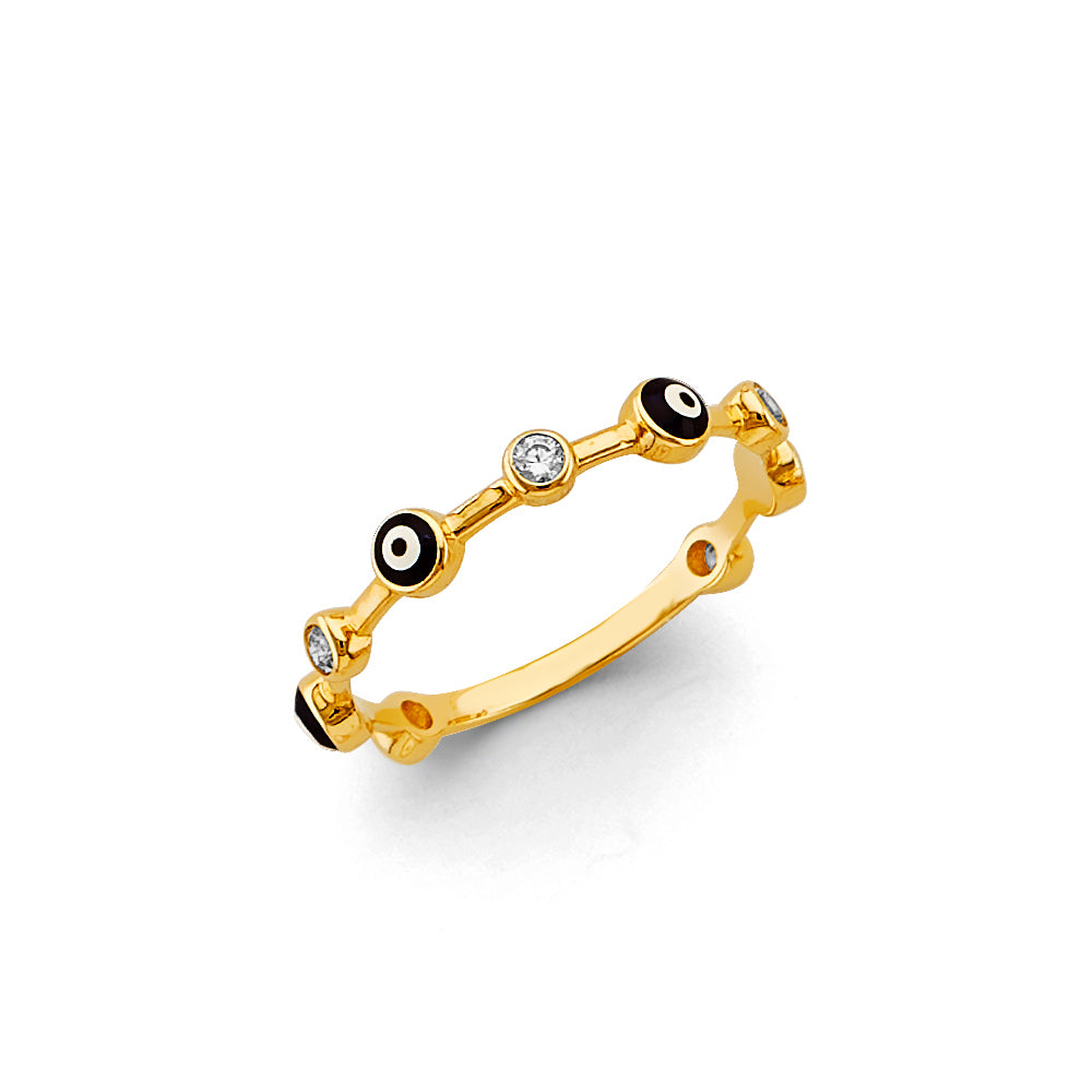 14K Yellow Gold Religious, 15 Años & Crown Ring - RG3054