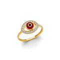 14K Yellow Gold Religious, 15 Años & Crown Ring - RG3058
