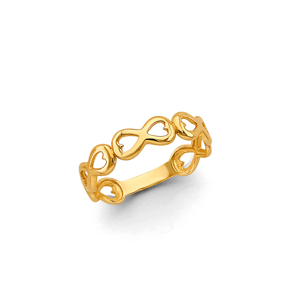 14K Yellow Gold Religious, 15 Años & Crown Ring - RG3063