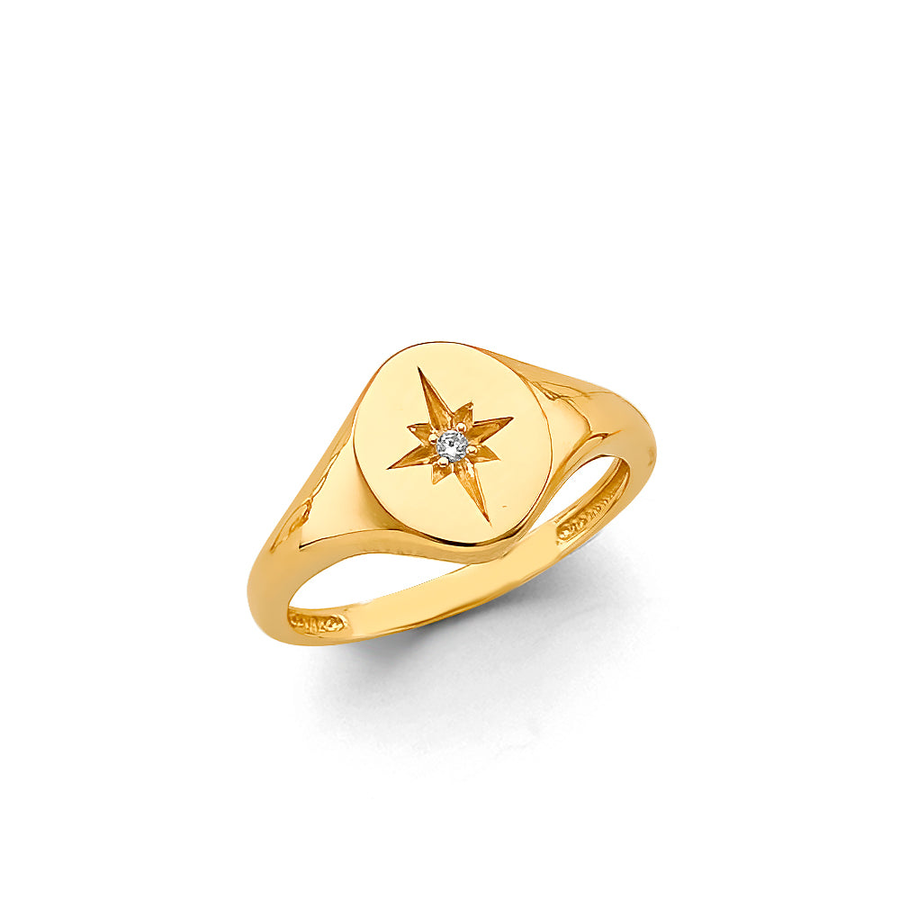14K Yellow Gold Religious, 15 Años & Crown Ring - RG3065
