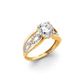14K Yellow Gold Fancy CZ & Mother's Ring - RG3073
