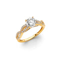 14K Yellow Gold Fancy CZ & Mother's Ring - RG3074
