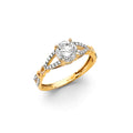 14K Yellow Gold Fancy CZ & Mother's Ring - RG3075