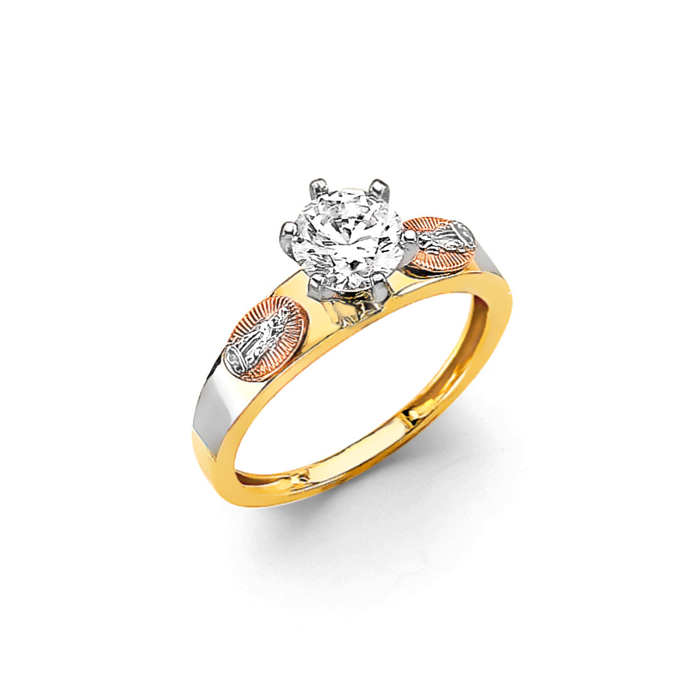 14K Yellow Gold Fancy CZ & Mother's Ring - RG3078