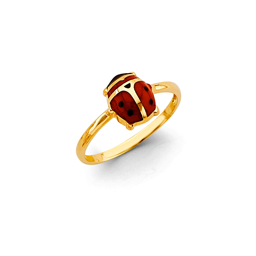 14K Yellow Gold Butterfly, Animal & Lucky Ring - RG3080