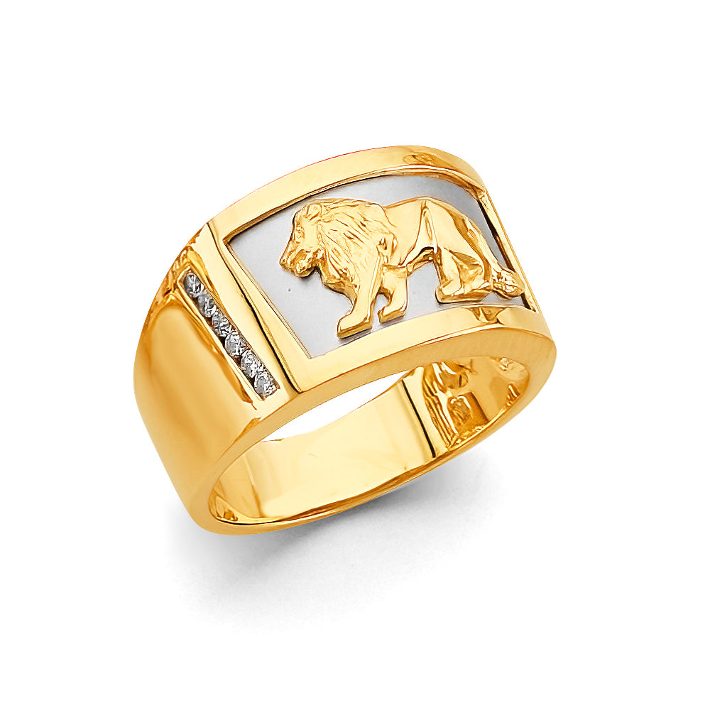 14K Yellow Gold Men's, Signet & Nugget Ring - RG3085