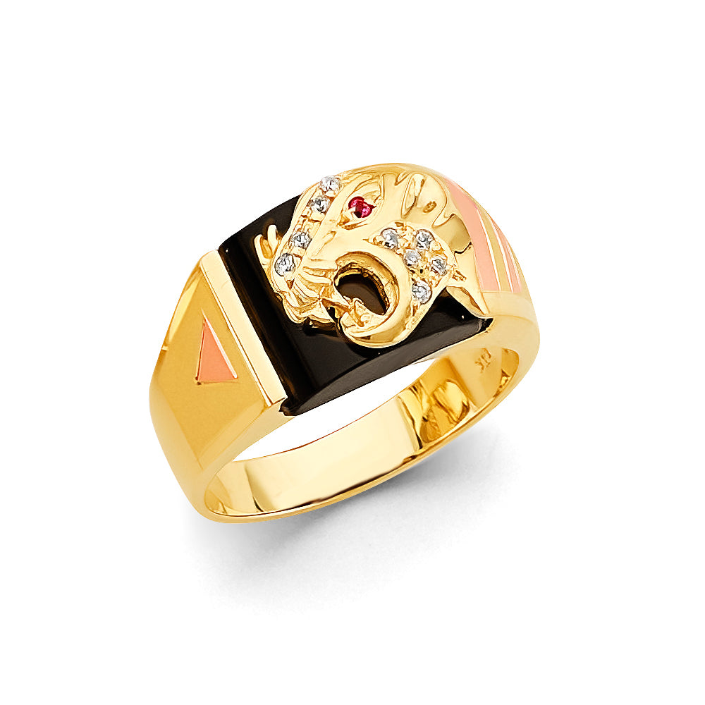 14K Yellow Gold Men's, Signet & Nugget Ring - RG3086