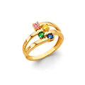 14K Yellow Gold Fancy CZ & Mother's Ring - RG3091