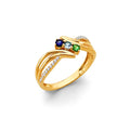 14K Yellow Gold Fancy CZ & Mother's Ring - RG3097