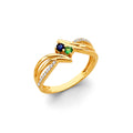 14K Yellow Gold Fancy CZ & Mother's Ring - RG3098