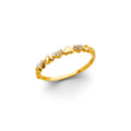 14K Yellow Gold Flower, Heart & Light Ring - RG3120