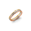 14K Yellow Gold Flower, Heart & Light Ring - RG3126