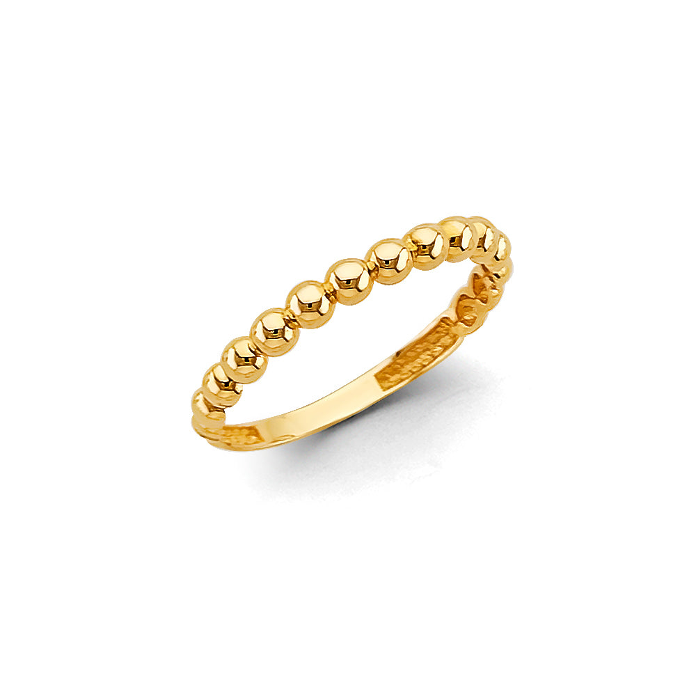 14K Yellow Gold Flower, Heart & Light Ring - RG3128