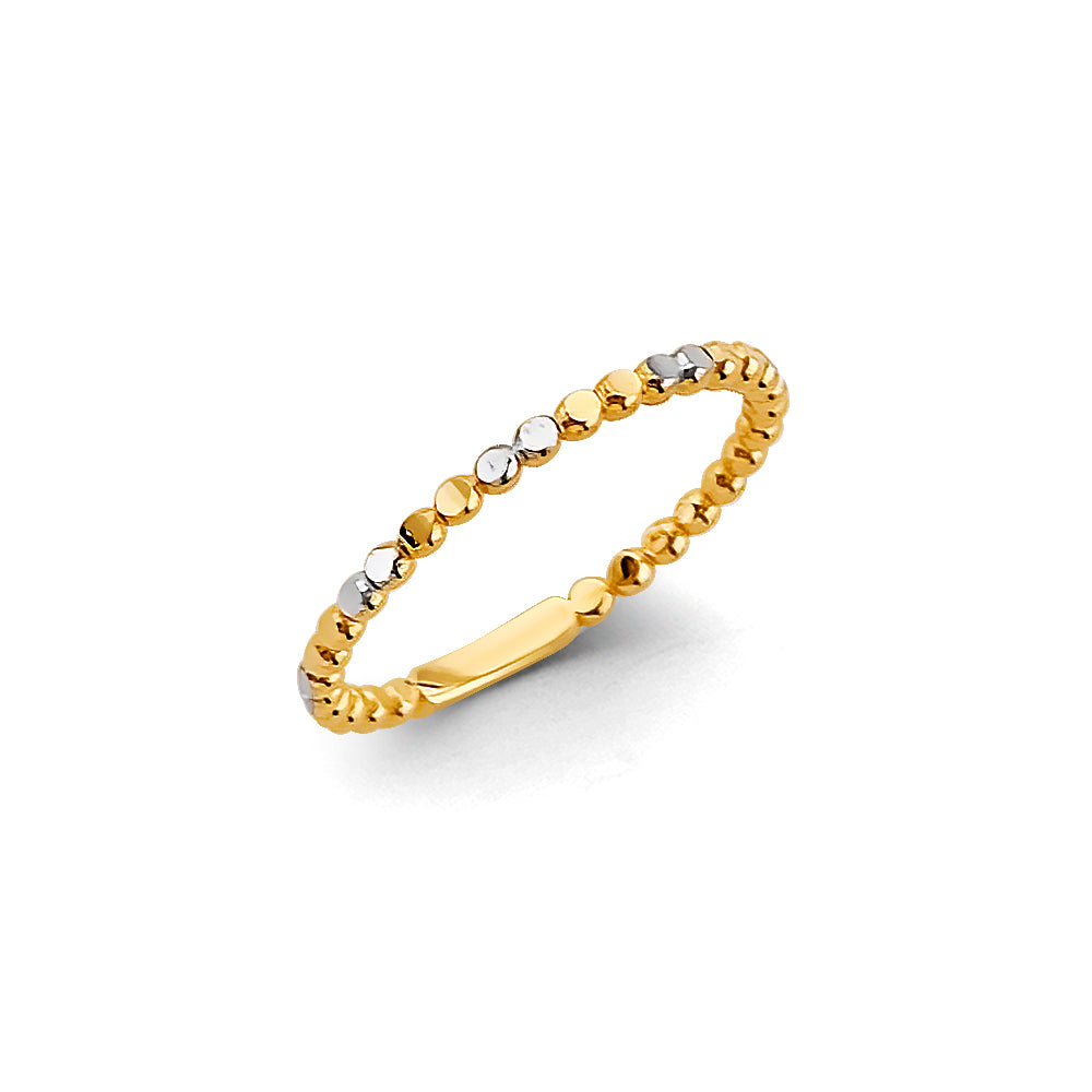 14K Yellow Gold Flower, Heart & Light Ring - RG3129