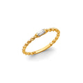 14K Yellow Gold Flower, Heart & Light Ring - RG3132