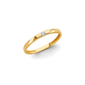 14K Yellow Gold Flower, Heart & Light Ring - RG3134