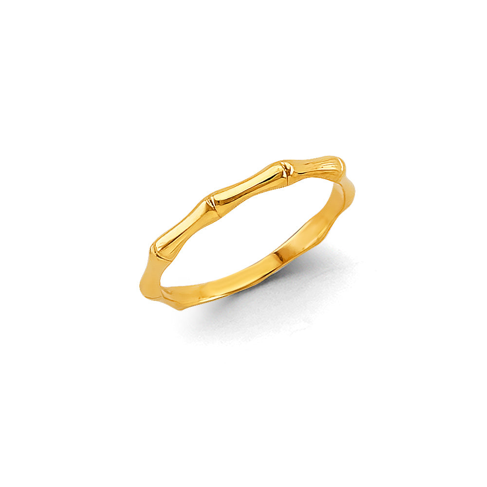 14K Yellow Gold Flower, Heart & Light Ring - RG3139