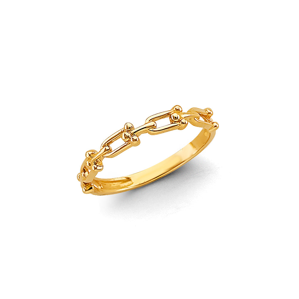 14K Yellow Gold Flower, Heart & Light Ring - RG3140