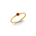 14K Yellow Gold Flower, Heart & Light Ring - RG3147