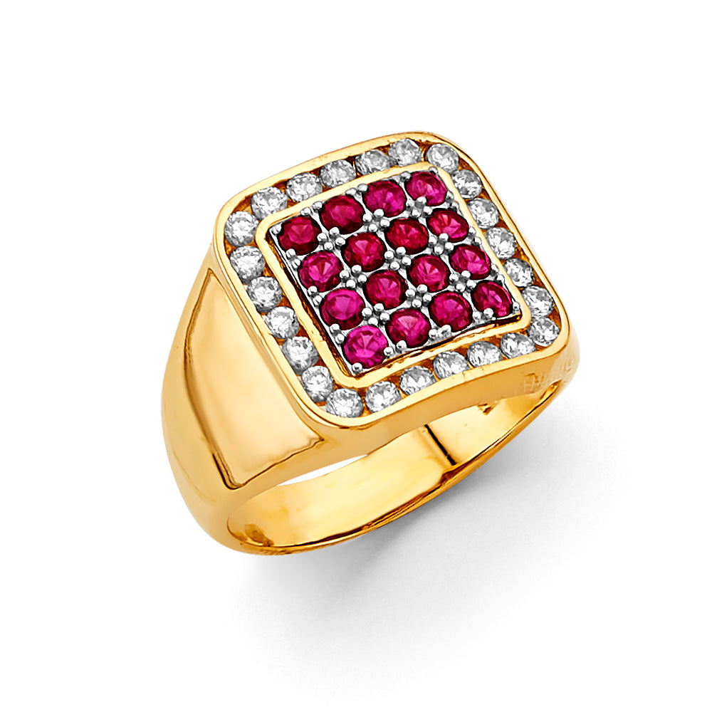 14K Yellow Gold Men's, Signet & Nugget Ring - RG3148