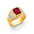 14K Yellow Gold Men's, Signet & Nugget Ring - RG3149