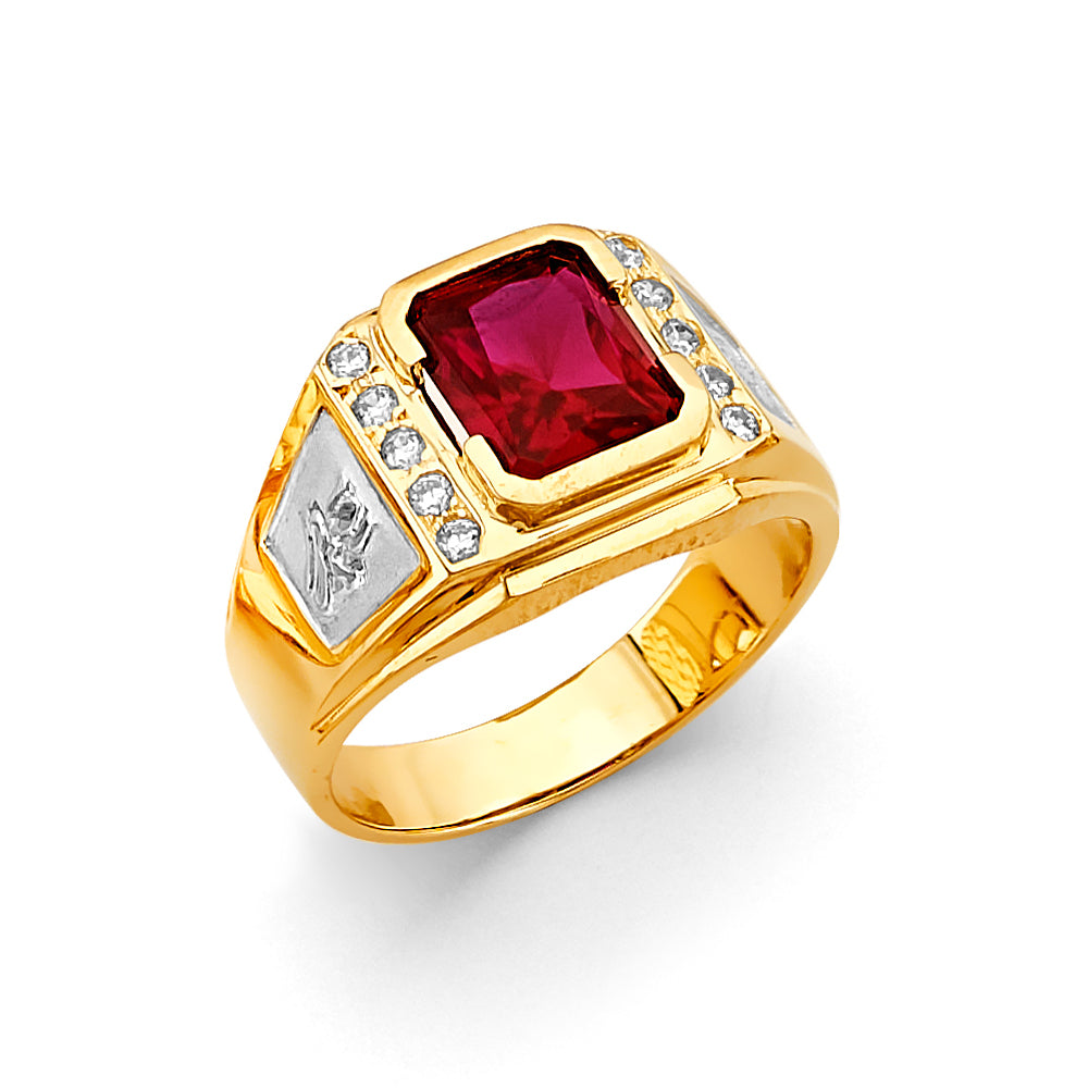 14K Yellow Gold Men's, Signet & Nugget Ring - RG3149