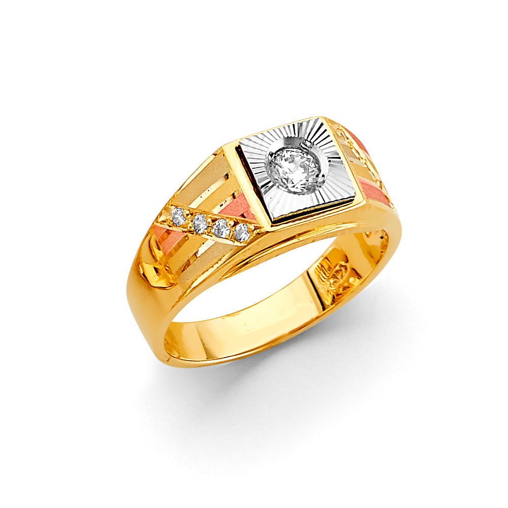 14K Yellow Gold Men's, Signet & Nugget Ring - RG3152